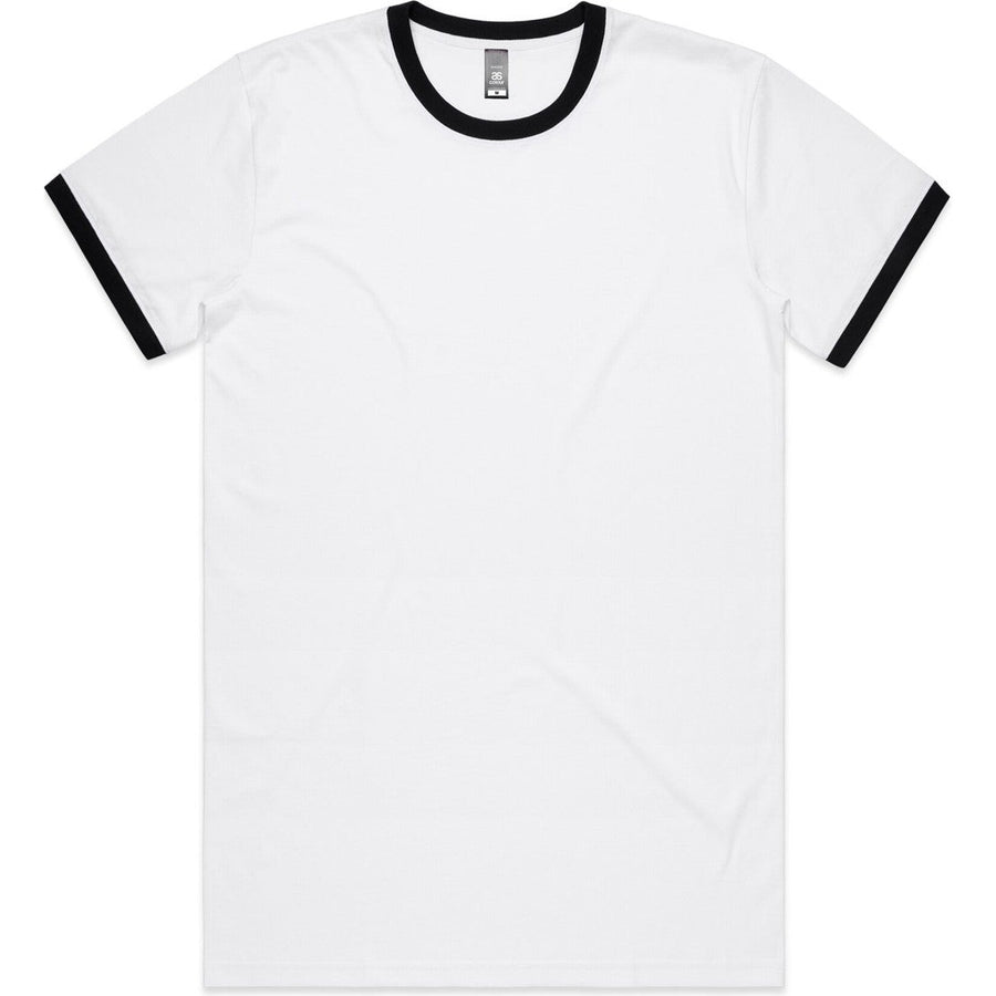 AS Colour Staple Ringer Tee | 5053 (White/Black)