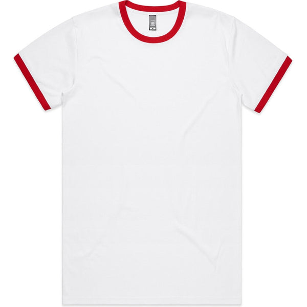 AS Colour Staple Ringer Tee | 5053 (White/Red)