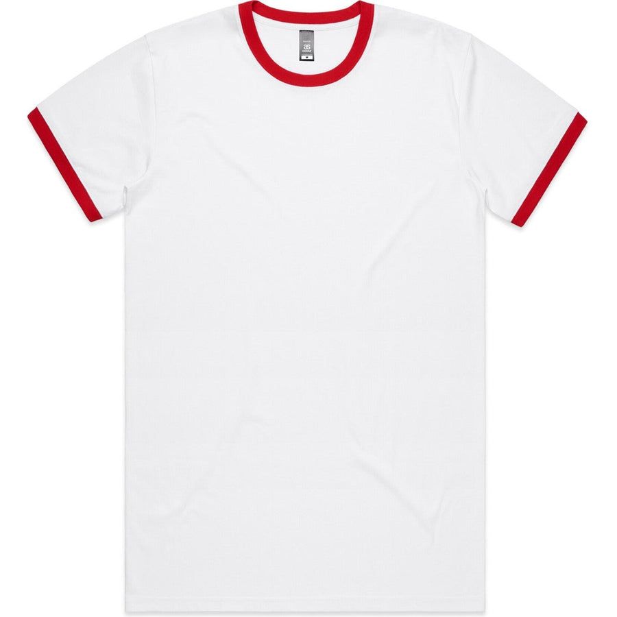 AS Colour Staple Ringer Tee | 5053 (White/Red)