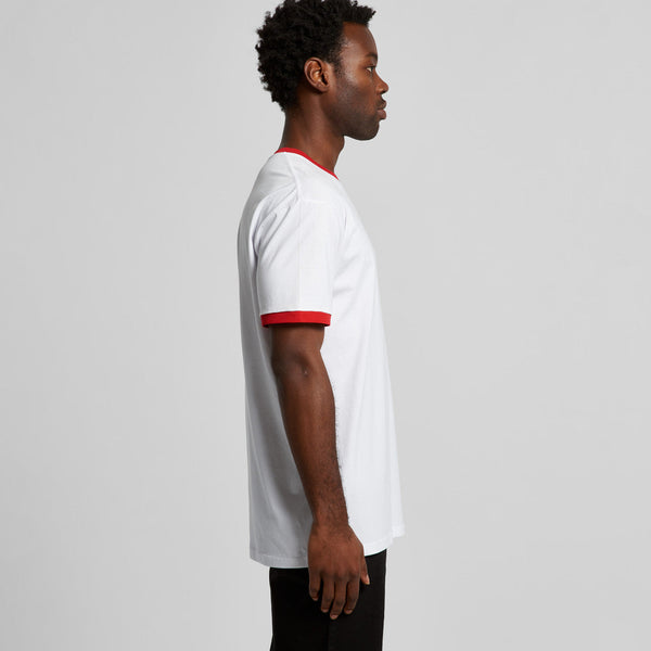 AS Colour Staple Ringer Tee | 5053 (White/Red)