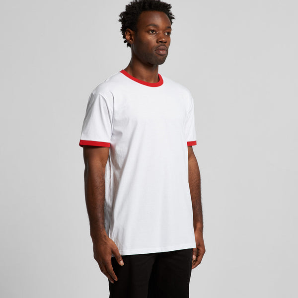 AS Colour Staple Ringer Tee | 5053 (White/Navy)