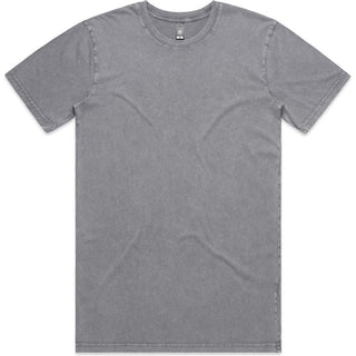 AS Colour 5040 Staple Stone Wash Tee - Front View | color:Ash Stone|view:front