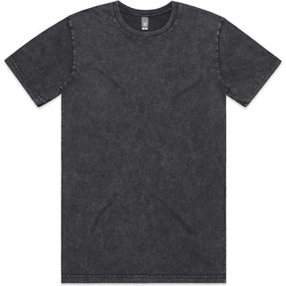 AS Colour 5040 Staple Stone Wash Tee - Front View | color:Black Stone|view:front