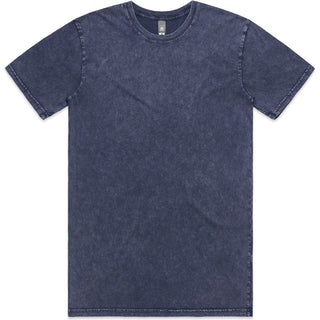 AS Colour 5040 Staple Stone Wash Tee - Front View | color:Blue Stone|view:front