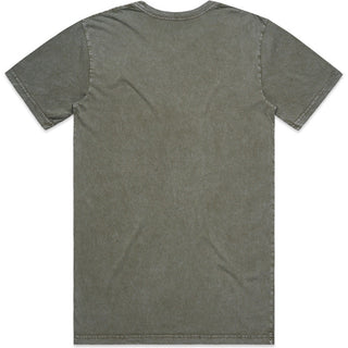 AS Colour 5040 Staple Stone Wash Tee - Back View | color:Moss Stone|view:back