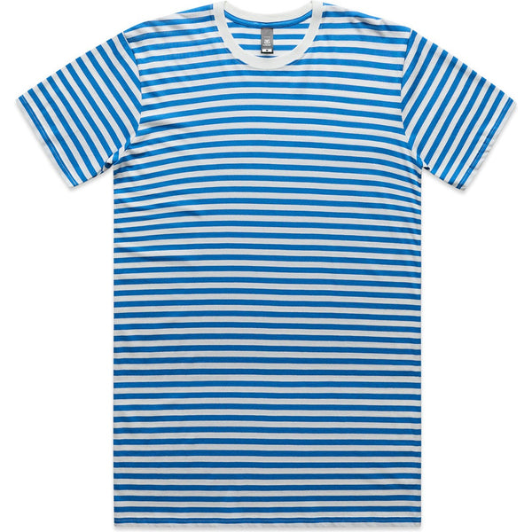 AS Colour Staple Stripe Tee | 5028 (Natural/Mid Blue)