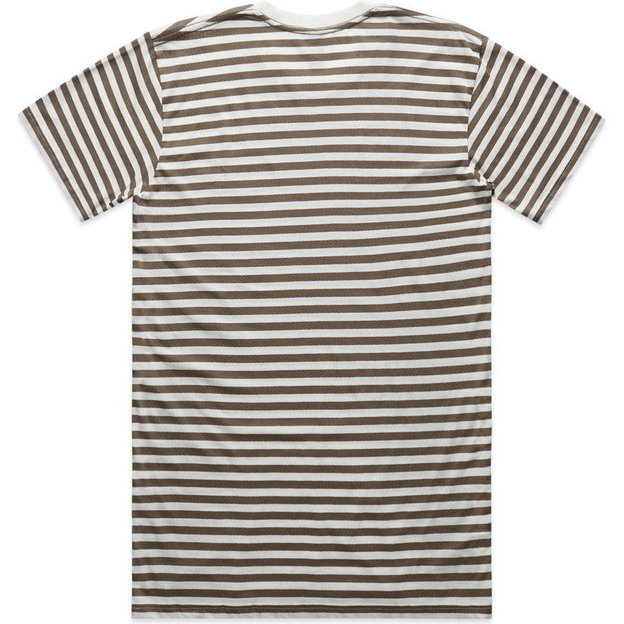 AS Colour Staple Stripe Tee | 5028 (Natural/Walnut)