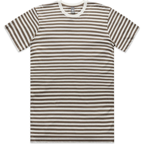 AS Colour Staple Stripe Tee | 5028 (Natural/Walnut)