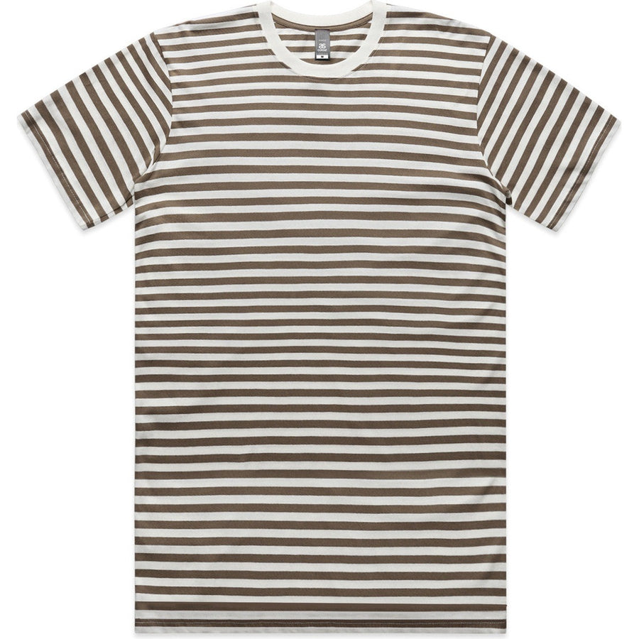 AS Colour Staple Stripe Tee | 5028 (Natural/Walnut)