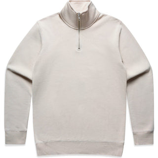 AS Colour 5125 Stencil Half Zip Crew - Front View | color:Bone|view:front
