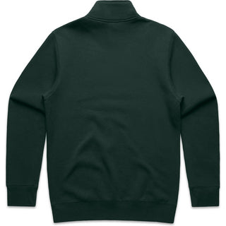 AS Colour 5125 Stencil Half Zip Crew - Back View | color:Pine Green|view:back