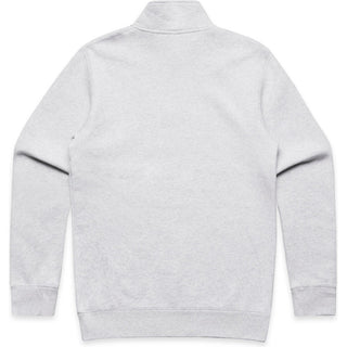 AS Colour 5125 Stencil Half Zip Crew - Back View | color:White Marle|view:back