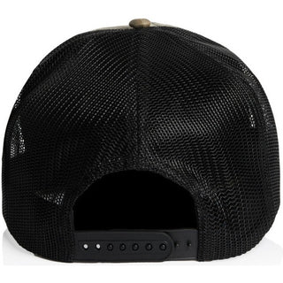 AS Colour 1110C Stock Contrast Camo Trucker - Back View | color:Tree Camo/Black|view:back