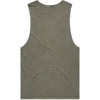 AS Colour 5039 Stone Wash Barnard Tank - Back View | color:Moss Stone|view:back