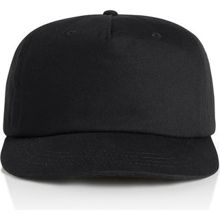 AS Colour 1119 Surf Cotton Cap - Front View | color:Black|view:front