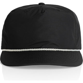 AS Colour 1123 Surf Rope Cap - Front View | color:Black/White|view:front