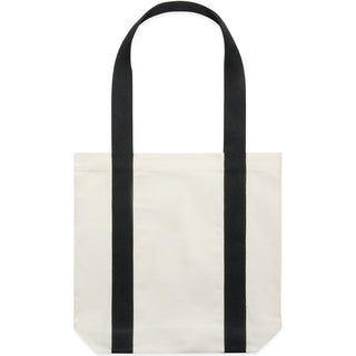 AS Colour 1008 Two-Tone Carrie Tote - Front View | color:Cream/Black|view:front