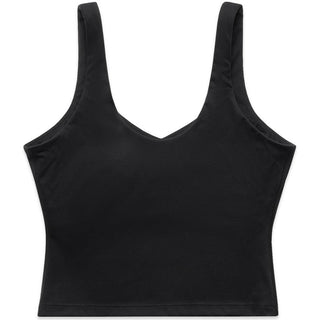 AS Colour 4641 Wo's Active Bra Tank - Back View | color:Black|view:back