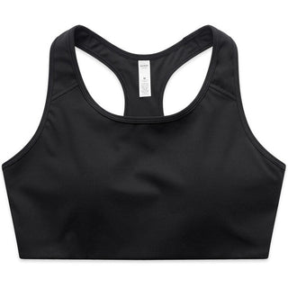 AS Colour 4640 Wo's Active Bra Top - Front View | color:Black|view:front