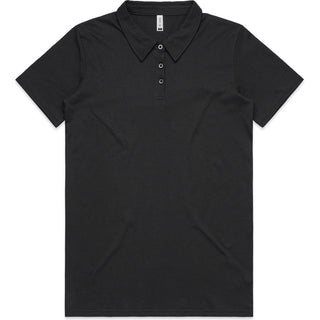 AS Colour 4402 Wo's Amy Polo - Front View | color:Black|view:front