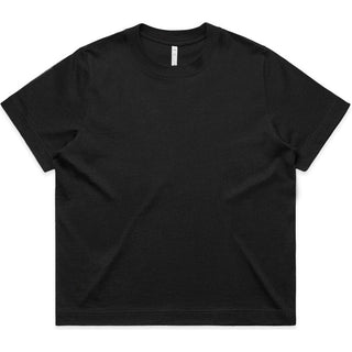 AS Colour 4030 Wo's Box Tee - Front View | color:Black|view:front