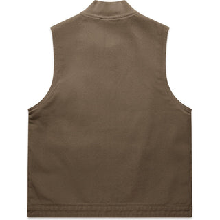 AS Colour 4528 Wo's Canvas Heavy Vest - Back View | color:Walnut|view:back