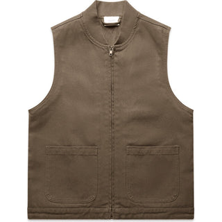 AS Colour 4528 Wo's Canvas Heavy Vest - Front View | color:Walnut|view:front