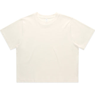 AS Colour 4072 Wo's Classic Crop Tee - Front View | color:Ecru|view:front