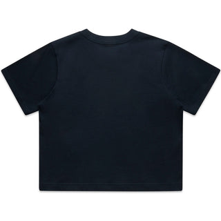 AS Colour 4072 Wo's Classic Crop Tee - Back View | color:Navy|view:back