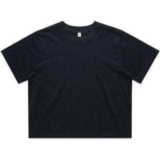 AS Colour 4072 Wo's Classic Crop Tee - Front View | color:Navy|view:front