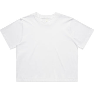 AS Colour 4072 Wo's Classic Crop Tee - Front View | color:White|view:front