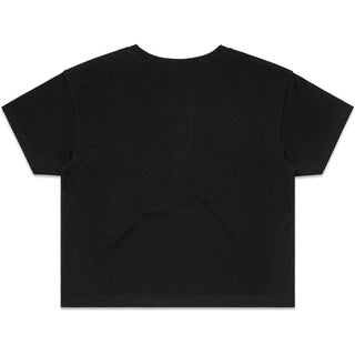 AS Colour 4062 Wo's Crop Tee - Back View | color:Black|view:back