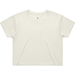 AS Colour 4062 Wo's Crop Tee - Front View | color:Ecru|view:front