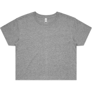 AS Colour 4062 Wo's Crop Tee - Front View | color:Grey Marle|view:front