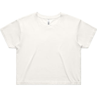 AS Colour 4062 Wo's Crop Tee - Front View | color:Natural|view:front