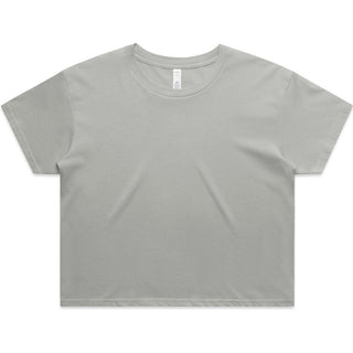 AS Colour 4062 Wo's Crop Tee - Front View | color:Storm|view:front