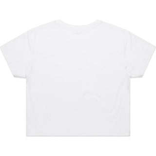 AS Colour 4062 Wo's Crop Tee - Back View | color:White|view:back