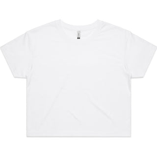 AS Colour 4062 Wo's Crop Tee - Front View | color:White|view:front