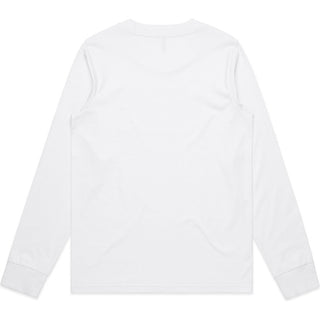 AS Colour 4056 Wo's Dice L/S Tee - Back View | color:White|view:back