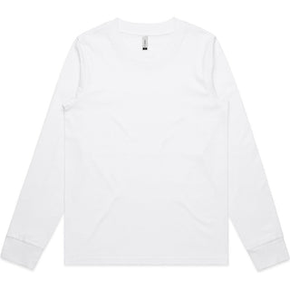 AS Colour 4056 Wo's Dice L/S Tee - Front View | color:White|view:front