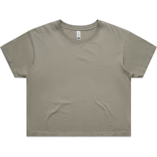 AS Colour 4062F Wo's Faded Crop Tee - Front View | color:Faded Dust|view:front
