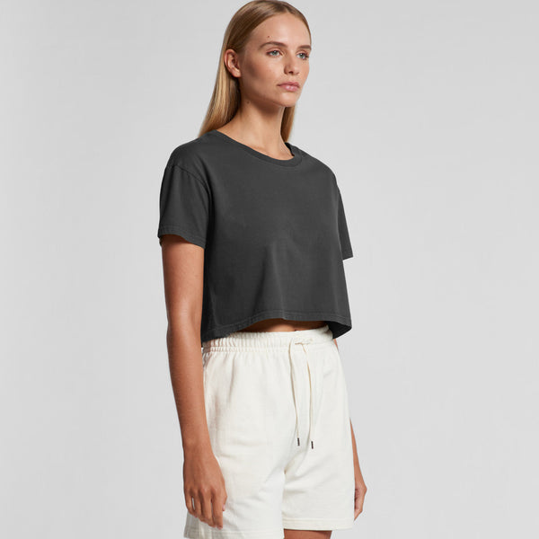AS Colour Women's Faded Crop Tee | 4062F (Faded Black)