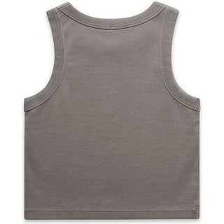 AS Colour 4035 Wo's Faded Organic Rib Crop Tank - Back View | color:Faded Grey|view:back