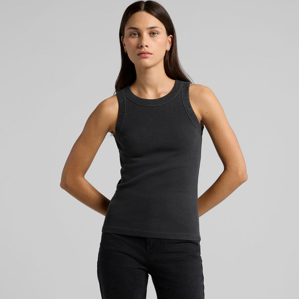 AS Colour Women's Faded Organic Rib Tank | 4034 (Faded Grey)