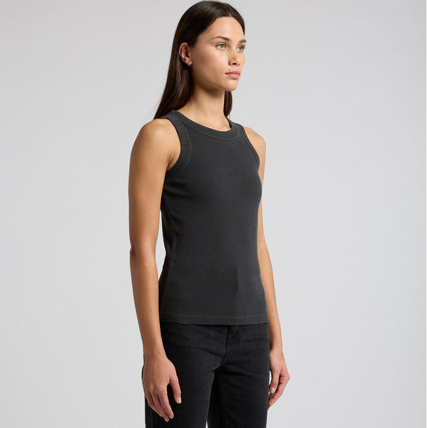 AS Colour Women's Faded Organic Rib Tank | 4034 (Faded Grey)