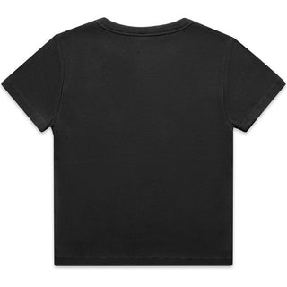 AS Colour 4036 Wo's Faded Organic Rib Tee - Back View | color:Faded Black|view:back