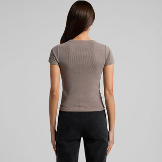 AS Colour Women's Faded Organic Rib Tee | 4036 (Faded Grey)