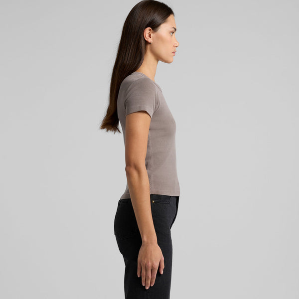 AS Colour Women's Faded Organic Rib Tee | 4036 (Faded Grey)