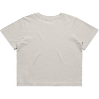 AS Colour 4089 Wo's Heavy Faded Crop Tee - Back View | color:Faded Bone|view:back