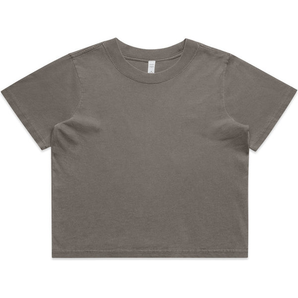 AS Colour Women's Heavy Faded Crop Tee | 4089 (Faded Grey)